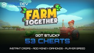 FARM TOGETHER CHEATS Instant Crops Money Diamonds   Trainer by MegaDev [upl. by Dorri]