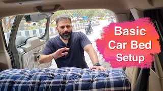 Basic Car Bed Setup for Long Road Trips  Bed setup in Car Mahindra Bolero Neo [upl. by Zelikow]