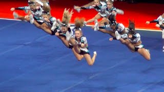 Cheer Extreme Cougars WINS NCA after MUSIC CUTS OFF INSPIRING  AMAZING [upl. by Oihsoy587]