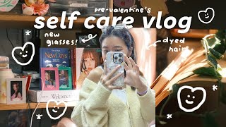 self care vlog ♥ dyeing my hair new glasses relationship talk [upl. by Zinnes]