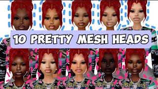 IMVU 10 Pretty Mesh Heads  SKINS 💞 imvu [upl. by Atal]