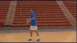 John Isners basketball skills  Hopman Cup 2014 [upl. by Wilma861]