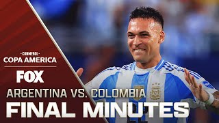 Argentina vs Colombia Final minutes of EXCITING finals match 🤯  2024 Copa América  Final [upl. by Burkhart]