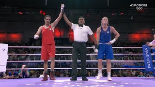 Imane Khelif vs Anna Luca Hamori Boxing at Paris Olympics 2024  Imane Khelif Crying after Match [upl. by Fiorenze]