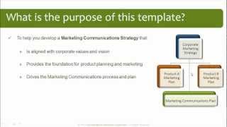 Marketing Communications Plan Template [upl. by Oralia]