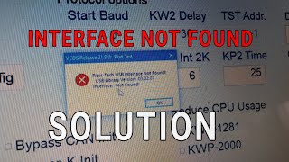 VAGCOM INTERFACE NOT FOUND SOLUTION [upl. by Sidalg]