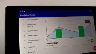 Realtime plotting with zooming  Android GraphView 42  opensource library [upl. by Ernesto865]