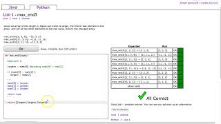 Codingbat  maxend3 Python [upl. by Jagir]