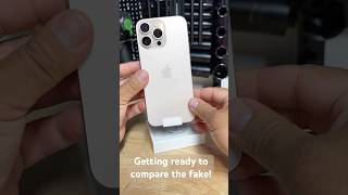 Getting ready to compare the fake vs real iPhone 16 Pro Max 2024 iphone16promax goophone [upl. by Botti]