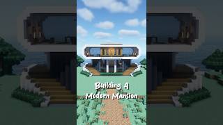 Minecraft Building A Modern Mansion House Tutorial Timelapse [upl. by Enohpesrep]