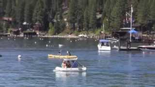 The SCARIB TorqeedoPowered SolarElectric Tender on Lake Tahoe [upl. by Ehrsam608]