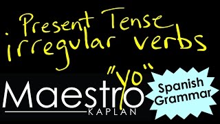 PRESENT TENSE irregular verbs in the YO present indicative [upl. by Gweneth277]