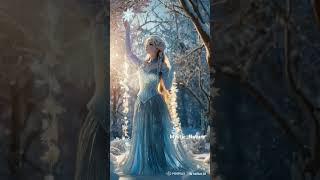 An Enchantress in a Garden of Frozen Flowers❄️💙 snow nature snowy trending viralvideo [upl. by Lyrret649]