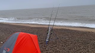 Beach Fishing Aldeburgh Winter night fish [upl. by Alesig]