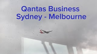 Qantas Business Class Sydney to Melbourne [upl. by Airotkiv]