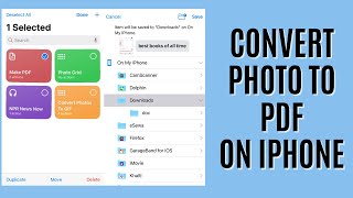 How To Convert Photo Document To PDF on iPhone [upl. by Abdulla]