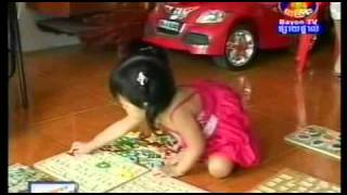 Siv Ching a 2 yearoldCambodian kid can solve more than a hundred pieces of puzzleBaYon1flv [upl. by Nyvlem]