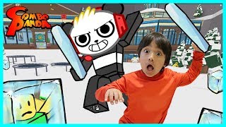 Ryan ToysReview VS Combo Panda on Roblox Ice Breaker Epic Game [upl. by Einnaffit]