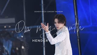 240519 MEGA COFFEE CONCERT in Incheon On my youth HENDERY 헨드리 黃冠亨 WayV 4K fancam [upl. by Torres]