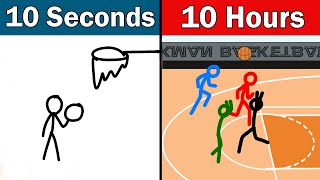 Stickman Basketball Animation in 10 Seconds vs 10 hours  flipaclip [upl. by Irik352]