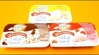 Leckermäulchen  Milk Quark Dessert for Kids  Strawberry Stracciatella amp Vanilla 🇩🇪 [upl. by Guntar]