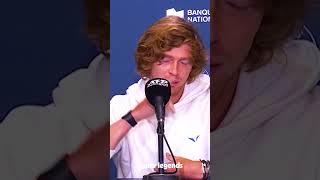 Andrey Rublev FUNNY MOMENT at Press Conference  Montreal 2024 [upl. by Jacquenette]