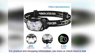 USB Rechageable Motion Sensor Headlight 9 Led Strong Light Headlamp Portable Fishing Camping Outdoo [upl. by Chapa]