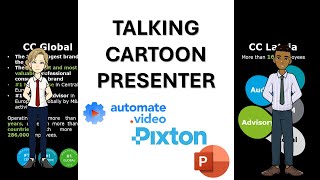 Insert Talking Cartoon characters in PowerPoint using PIxton and automatevideo [upl. by Graaf]