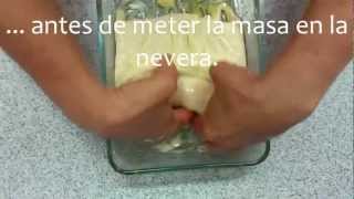 Pan sin amasado 13 Ingredientes plegados y reposo en frío [upl. by Ecirahc]