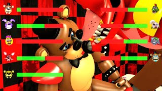 SFM FNaF SFM FNaF Security Breach vs Glamrock Originals with Healthbars [upl. by Vita]