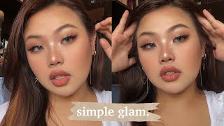 simple glam makeup using only ONE palette simple  easy ♡ feat sweet mint palette [upl. by Brigit]