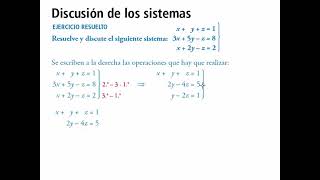 Discusión de los sistemas lineales 3x3 [upl. by Annovahs]