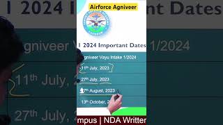 Airforce Agniveer Intake 12024 Notification and Exam Date  Airforce 2024 New Vacancy airforce [upl. by Meer]