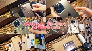 unboxing  iPhone 13 pro graphite 512gb  accessories [upl. by Stannfield]