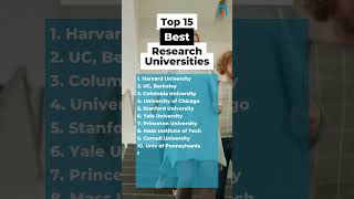 Which are the best research universities for undergrads college [upl. by Parsaye903]