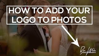 How to quickley add your logo to your photos in photoshop [upl. by Eddi]