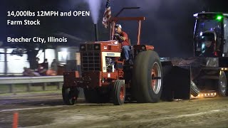 CITP 14000lbs 12MPH and Open Tractor Pulling in Beecher City Illinois [upl. by Aysab18]