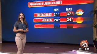 Ana Cecilia González el clima MTY Al Dia 04Jul2017 1430 PM Full HD [upl. by Ralip]