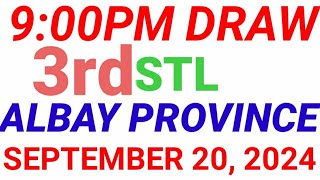 STL  ALBAY PROVINCE September 20 2024 3RD DRAW RESULT [upl. by Ialda]