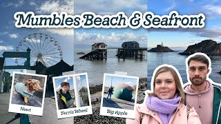 Mumbles Pier Beach and Seafront Walk Swansea  South Wales Gower Peninsula Wales Coastal Path [upl. by Adirehs]