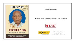 FUNERAL SERVICE OF JOSEPH KP 98  03122024  1200 PM [upl. by Xonel]