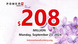 Result of Powerball lottery on September 21 2024  Jackpot rises to 208000000 [upl. by Caresa235]