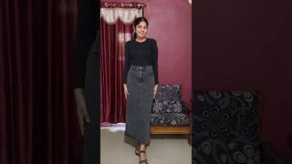 Denim skirt from Myntra ♥️ shortsfeed skirt myntra [upl. by Mcknight]