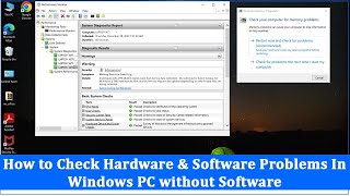 How to Check Hardware amp Software Problems In Windows PC without Software in Hindi [upl. by Medovich16]