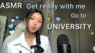 ASMRGet Ready With Me Go To✨UNIVERSITY✨asmr elle [upl. by Crowns703]