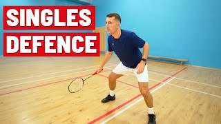 How To Defend In Singles  Badminton Tutorial [upl. by Dannye]