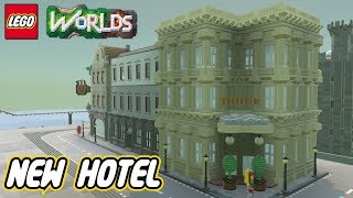 Lego Worlds Finished Hotel amp Apartment Building  Jaspers Creations Part 3 [upl. by Aeriel]