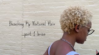 I WENT BLONDE  Bleaching Short Natural Hair [upl. by Adnuahsar]