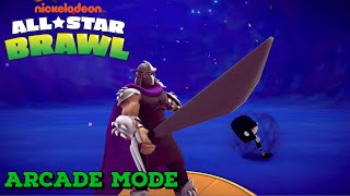 Nickelodeon All Star Brawl  Shredder Arcade Mode [upl. by Marquis767]