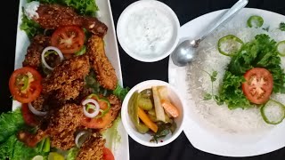 bariis iyo digaag oo aad u macan badan  fried chicken and rice recipe [upl. by Ahsiakal]